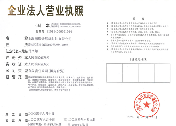上海润满科技营业执照